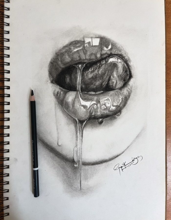 Charcoal drawing1- A3 size